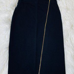 Black Side Zip Pencil Skirt
